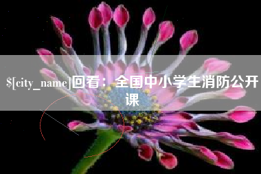 河源回看：全国中小学生消防公开课