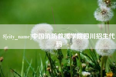 河源中国消防救援学院四川招生代码