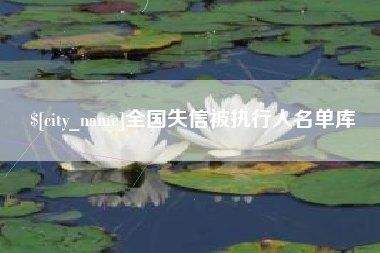 河源全国失信被执行人名单库