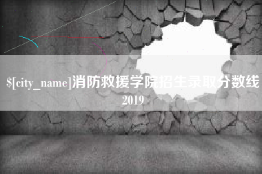 河源消防救援学院招生录取分数线2019