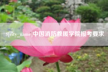 河源中国消防救援学院报考要求