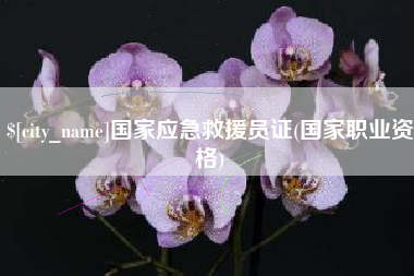 河源国家应急救援员证(国家职业资格)