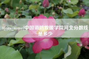 河源中国消防救援学院河北分数线是多少