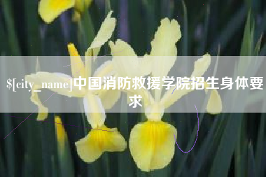 河源中国消防救援学院招生身体要求