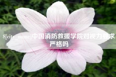 河源中国消防救援学院对视力要求严格吗