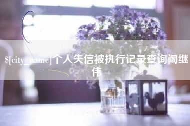 河源个人失信被执行记录查询阚继伟