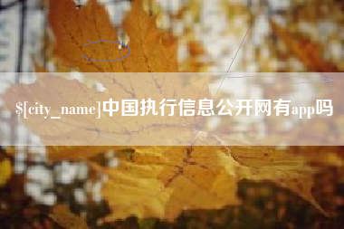 河源中国执行信息公开网有app吗