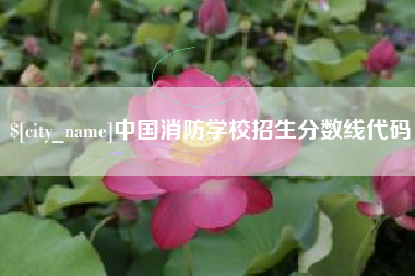 河源中国消防学校招生分数线代码