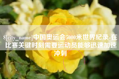 河源中国奥运会5000米世界纪录-在比赛关键时刻需要运动员能够迅速加速冲刺