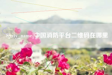 河源中国消防平台二维码在哪里