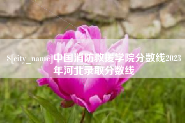 河源中国消防救援学院分数线2023年河北录取分数线