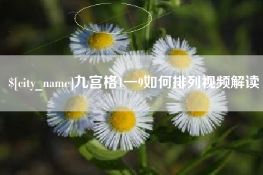 河源九宫格1一9如何排列视频解读