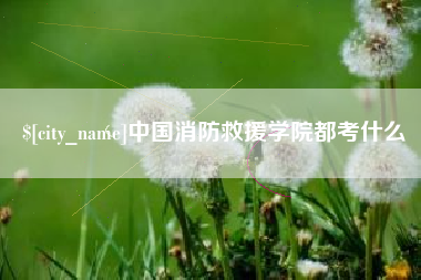 河源中国消防救援学院都考什么