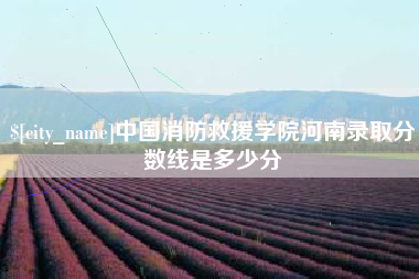 河源中国消防救援学院河南录取分数线是多少分
