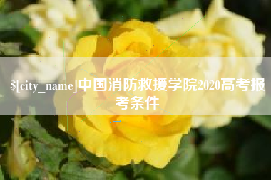 河源中国消防救援学院2020高考报考条件