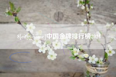 河源中国金牌排行榜2024