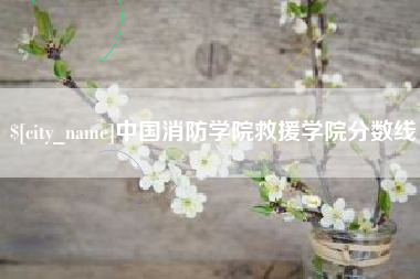 河源中国消防学院救援学院分数线